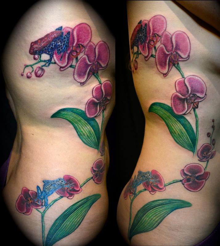 Tattoos - Orchids and Poison Dart Frogs - 60312